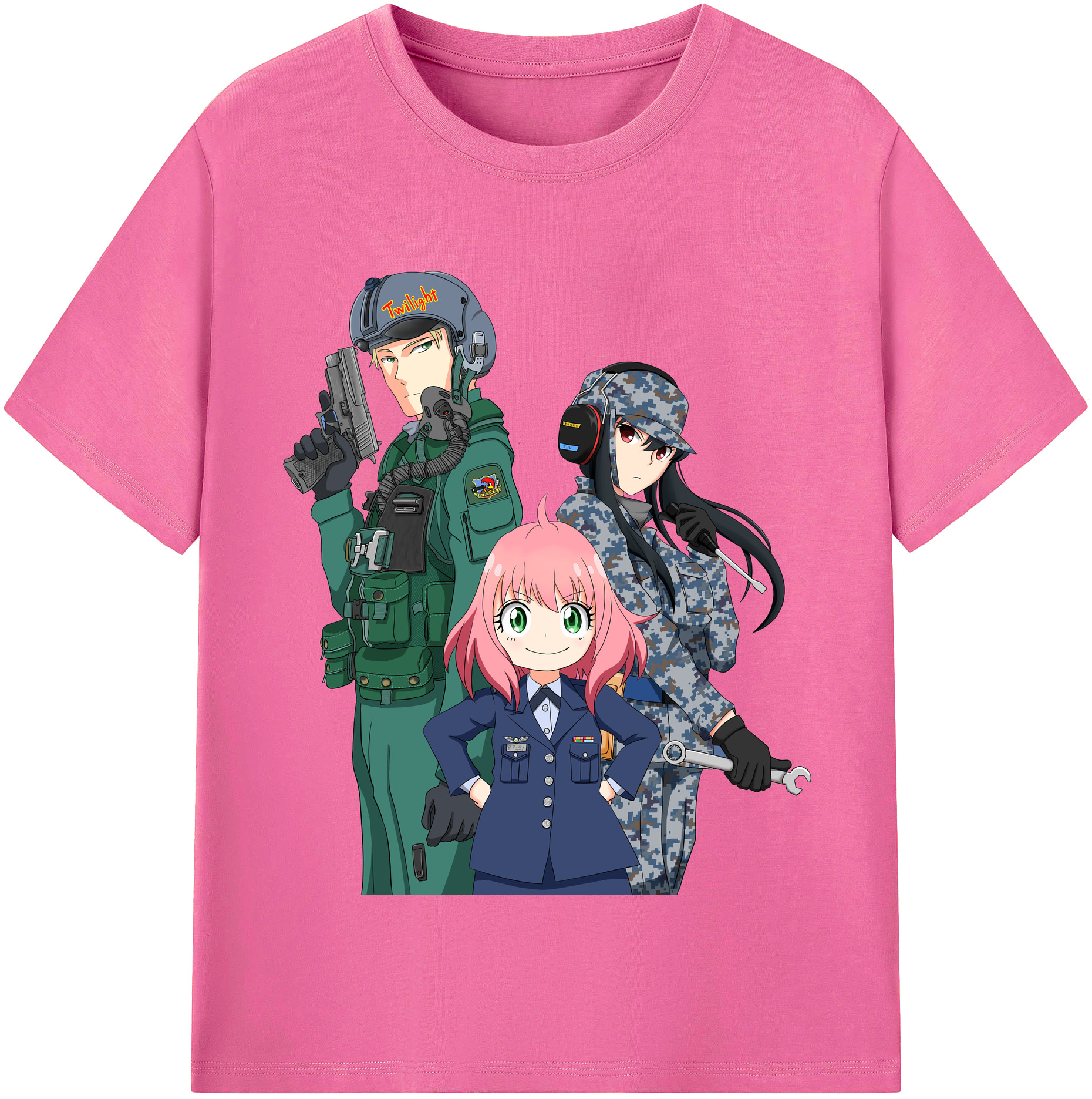 （画像用） SPY×FAMILY间谍家家酒 レディースカジュアルプリントTシャツ（綿100％）